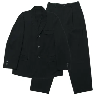 Pre-owned Comme Des Garcons X Comme Des Garcons Homme Plus Ss99 Deconstructed Gabardine Wool Suit In Black