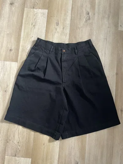 Pre-owned Comme Des Garcons X Comme Des Garcons Homme Wide Pleated Shorts In Black