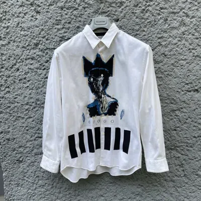 Pre-owned Comme Des Garcons X Comme Des Garcons Shirt Basquiat Shirt Button Up F/w18 In White