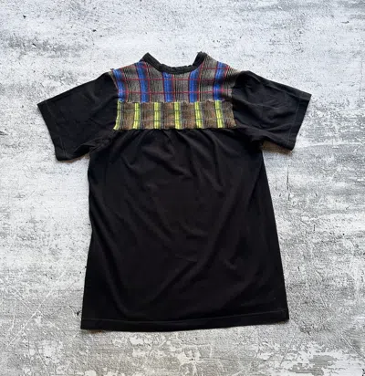 Pre-owned Comme Des Garcons X Comme Des Garcons Shirt Cdg Shirt Hybrid Knit Panel T-shirt In Black