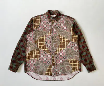 Pre-owned Comme Des Garcons X Comme Des Garcons Shirt Patch Work Front Boxy Fit Shirt In Multi