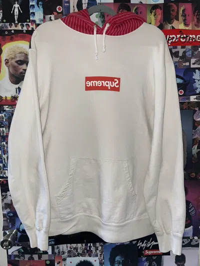 Pre-owned Comme Des Garcons X Comme Des Garcons Shirt Ss14 Cdg Harold Hunter Box Logo Hoodie In Red