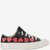 Comme Des Garçons X Converse Canvas Sneakers In Black