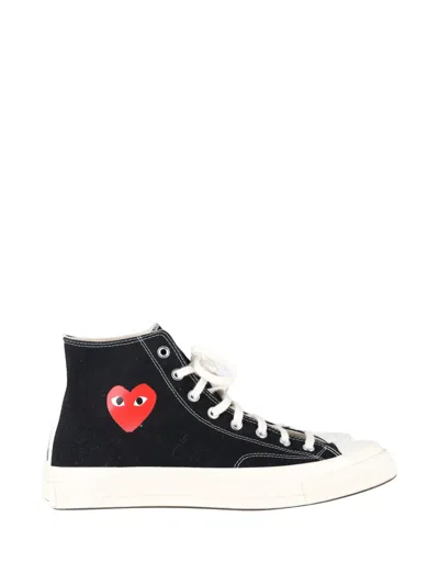 Pre-owned Comme Des Garçons X Converse Chuck 70 Canvas Sneakers In Black