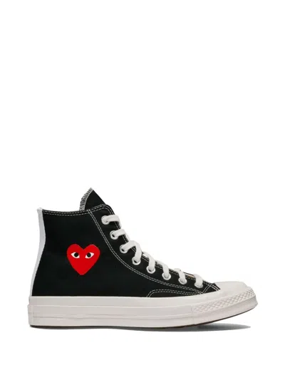 Comme Des Garçons Comme Des Garcons Play X Converse Kids Heart High Top Sneakers In Black
