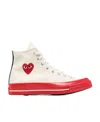 Comme Des Garçons X Converse Contrast Sole Hi-top Sneakers In White