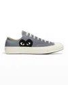 Comme Des Garçons X Converse Men's Chuck Taylor Low-top Canvas Sneakers In Gray