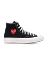 Comme Des Garcons X Converse Comme Des Garçons X Converse Small Heart Hi Top Sneakers In Black