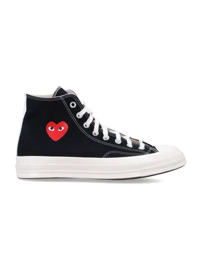 Comme Des Garcons X Converse Comme Des Garçons X Converse Small Heart Hi Top Sneakers In Black