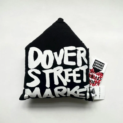 Pre-owned Comme Des Garcons X Dover Street Market Logo Cushion In Black/white