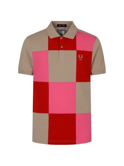 Comme Des Garçons X Fred Perry Logo-embroidered Polo Shirt In Multi
