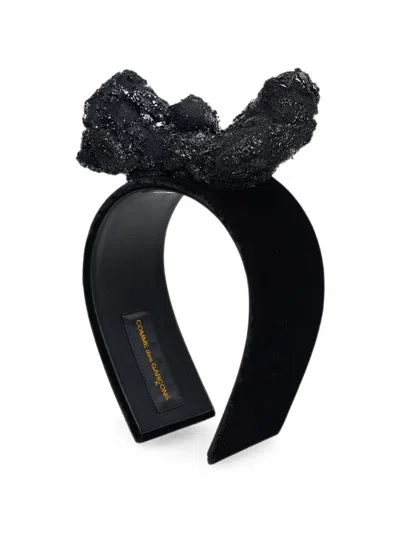 Comme Des Garçons X Hizume Velvet-finish Headband In Black