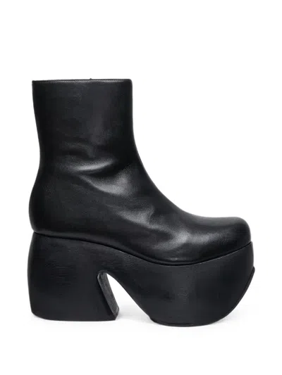 Comme Des Garçons X John Fluevog Platform Ankle Boots In Black