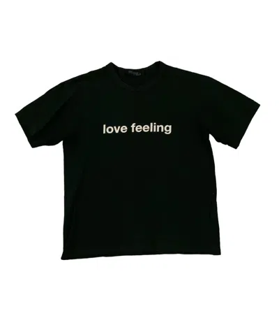 Pre-owned Comme Des Garcons X Junya Watanabe Ad2002 Junya Watanabe “love Feeling” Poem T-shirt In Black