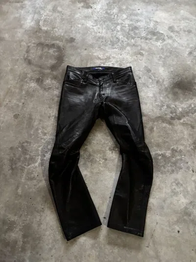 Pre-owned Comme Des Garcons X Junya Watanabe Ad2004 3d Wrapped Leather Pants