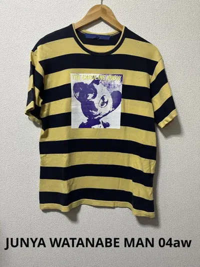 Pre-owned Comme Des Garcons X Junya Watanabe Aw2004 Caroline Stripped T Shirt Fw04