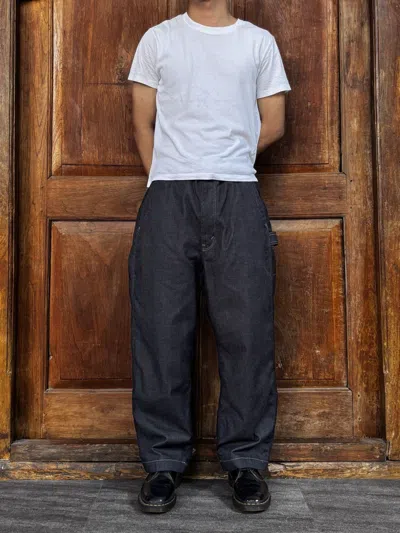 Pre-owned Comme Des Garcons X Junya Watanabe Baggy Contrast Stitching Denim Jeans