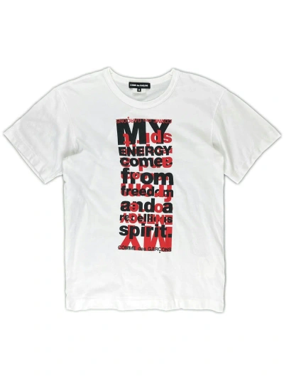 Pre-owned Comme Des Garcons X Junya Watanabe Comme Des Garcons Rebellious Spirit Poem Tshirt Red In White