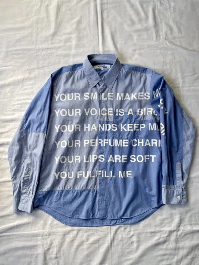 Pre-owned Comme Des Garcons X Junya Watanabe Grail 2001 Cdg X Junya Watanabe Poem Shirt In Blue