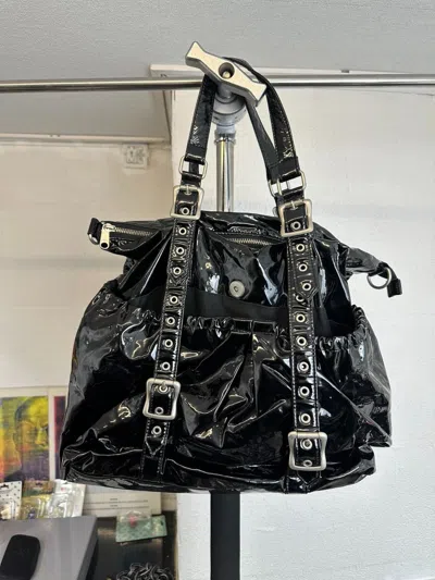 Pre-owned Comme Des Garcons X Junya Watanabe Leather Shoulder Bag In Black
