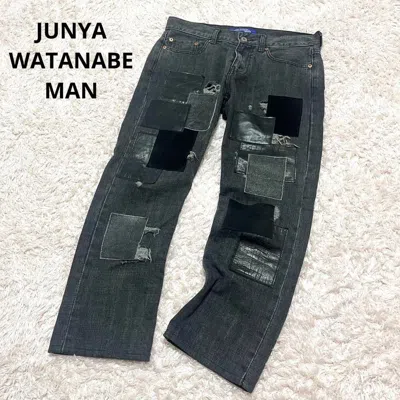 Pre-owned Comme Des Garcons X Junya Watanabe Patchwork Denim Pants In Black