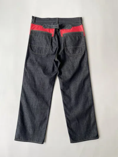 Pre-owned Comme Des Garcons X Junya Watanabe S/s 11 Raw Denim Carpenter Trousers In Dark Blue