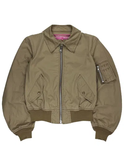 Pre-owned Comme Des Garcons X Junya Watanabe Ss04 Junya Watanabe Cropped Military Flight Bomber Jacket In Khaki