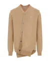 Comme Des Garçons Beige Cardigan X La Coste In Nude