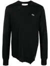 Comme Des Garçons X Lacoste Logo-patch Wool Jumper In Black