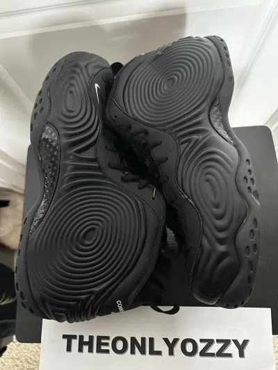 Pre-owned Comme Des Garçons X Nike Air Foamposite One Comme Des Garcons Homme Plus Black Shoes
