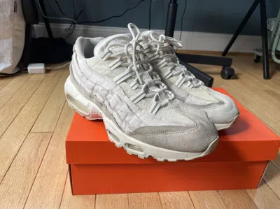 Pre-owned Comme Des Garçons X Nike Cdg Air Max 95 Shoes In White