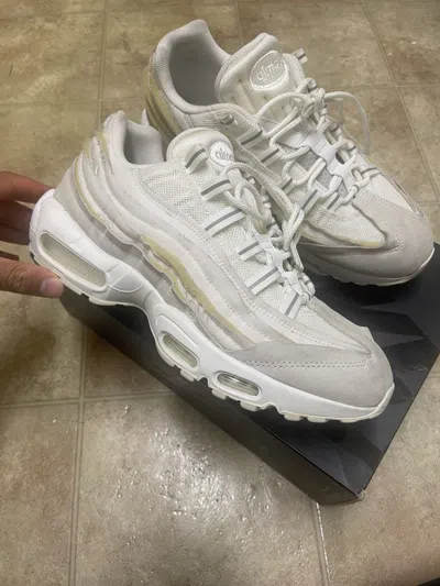 Pre-owned Comme Des Garçons X Nike Comme Des Garçon Air Max 95 Shoes In White