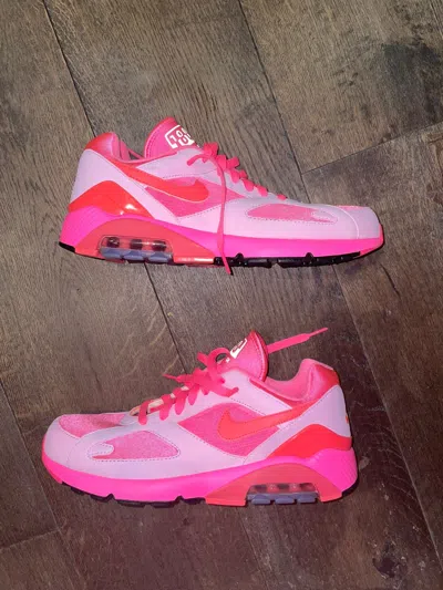 Pre-owned Comme Des Garçons X Nike Comme Des Garcons Nike Air Max 180 Shoes In Pink