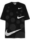 Comme Des Garçons X Nike Swoosh Logo-detail T-shirt In Black