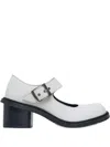 Comme Des Garçons X Phileo Mary Janes Buckle Pumps In White