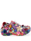 Comme Des Garçons X Salomon Glass Crystal Embellished Sneakers In Pink