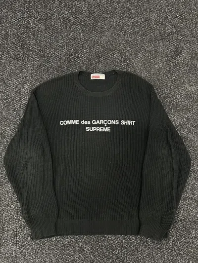 Pre-owned Comme Des Garcons X Supreme Comme Des Garcons Shirt Knit Sweater In Black