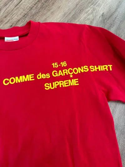 Pre-owned Comme Des Garcons X Supreme Fw15 Supreme X Comme Des Garçons Long Sleeve In Red