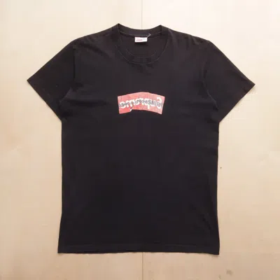 Pre-owned Comme Des Garcons X Supreme Ss13 Supreme Cdg Box Logo Tee Xl 2013 Bogo In Faded Black