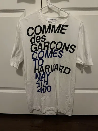 Pre-owned Comme Des Garcons X Vintage Comme Des Garçon Come To Harvard 2000 Vintage Shirt In White