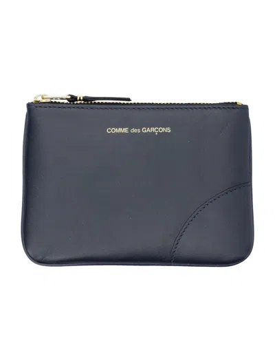 Comme Des Garçons Xsmall Classic Arecalf Pouch In Navy