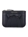 Comme Des Garçons Xsmall Zip Pouch Big Bow In Black