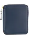 Comme Des Garçons Zip Around Wallet In Blue