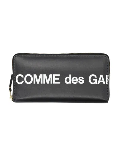 Comme Des Garçons Zip Around Huge Logo In Gray