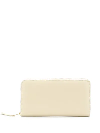 Comme Des Garçons Zip Around Purse In Neutrals