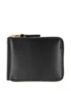 Comme Des Garçons Zip-around Leather Wallet In Black