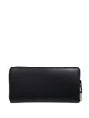 Comme Des Garçons Zip Around Wallet Smooth Finish In Black