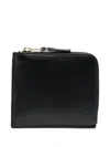 Comme Des Garçons Zip-around Leather Wallet In Black