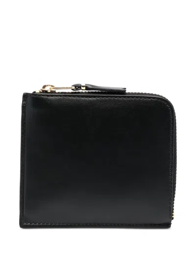 Comme Des Garçons Zip-around Leather Wallet In Black