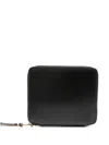 Comme Des Garçons Zip-around Leather Wallet In Black